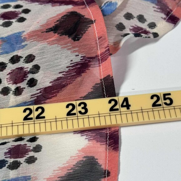 Lucky Brand Sleeveless Tie-Front Ikat Blouse – Size M - Picture 6 of 6